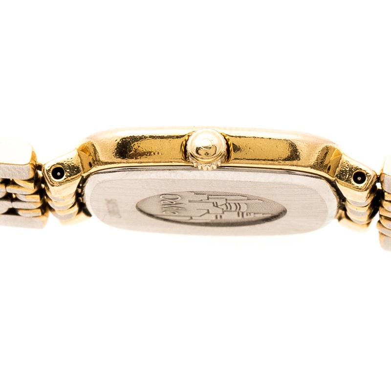Omega Gold Plated Stainless Steel De Ville 795.0898.2 Women's Wristwatch 21 mm In Good Condition In Dubai, Al Qouz 2