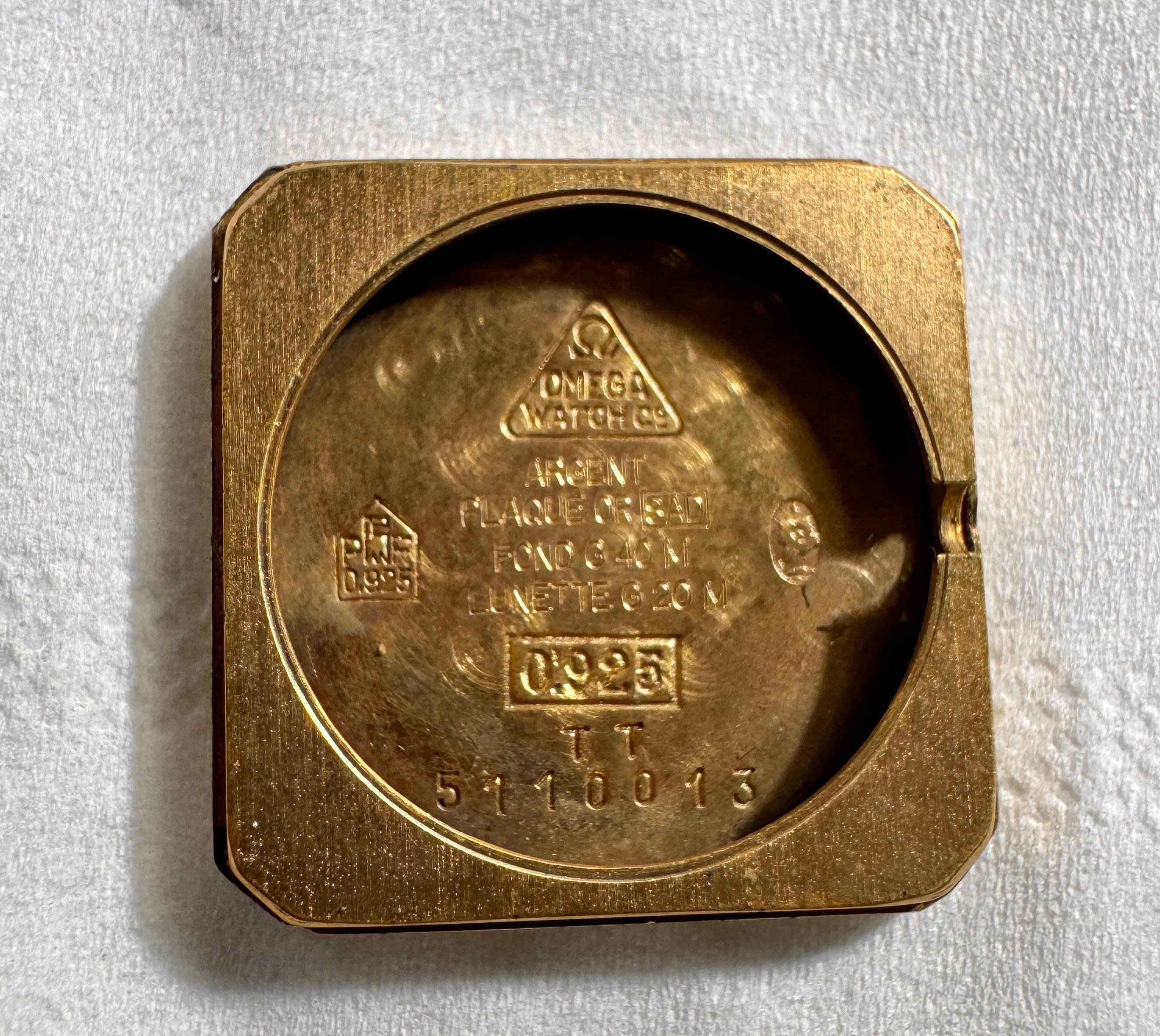 Omega Gold Plated Sterling Silver Manual Wind ref 5110013 Watch For Sale 4