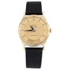 Omega Gold-Plated Retro Constellation with Gold Pie Pan Dial 167005