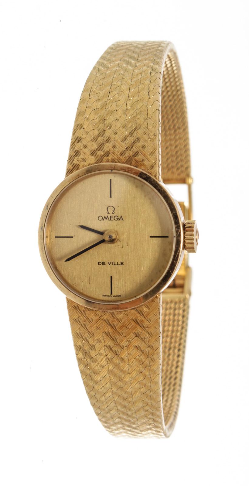 Omega Gold-Vintage-Uhr De Ville im Zustand „Gut“ im Angebot in Irvine, CA