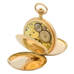 Omega Grand Prix Paris 1900 14 Karat Gold Manual Wind Pocket Watch