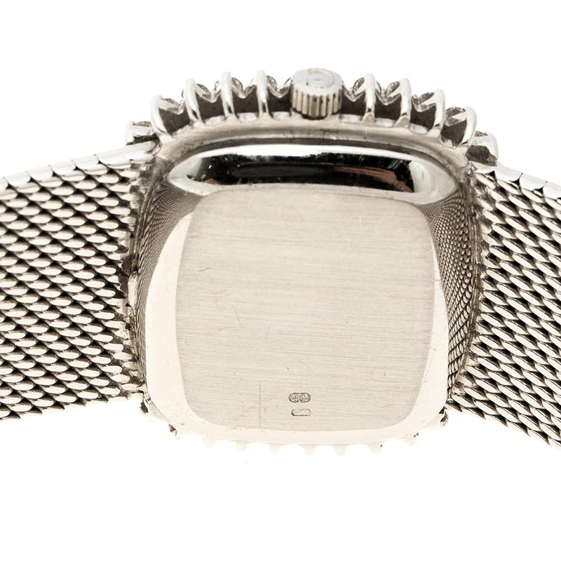 Omega Grey 18K White Gold De Ville Women's Wristwatch 40 mm In Good Condition In Dubai, Al Qouz 2