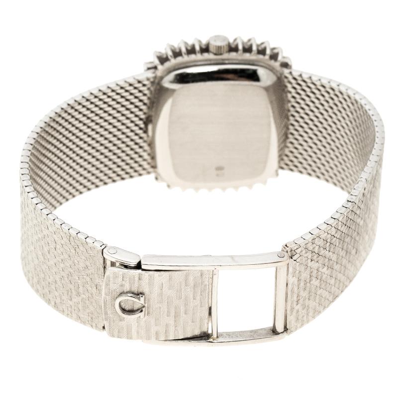 Omega Grey 18K White Gold De Ville Women's Wristwatch 40 mm 1