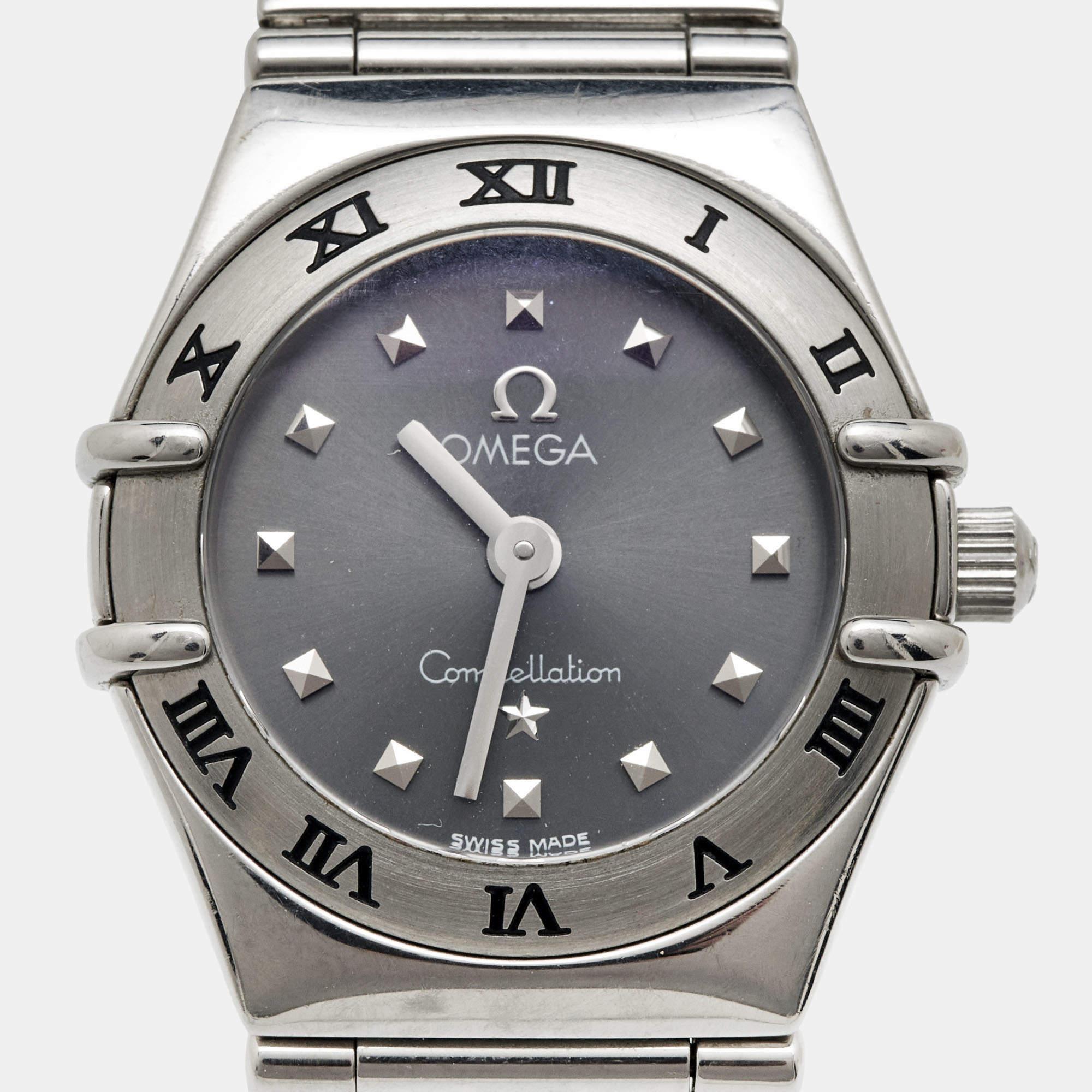 Omega Grey Stainless Steel Constellation My Choice 1561.51.00 Women's Wristwatch In Fair Condition In Dubai, Al Qouz 2