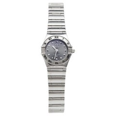 Used Omega Grey Stainless Steel Constellation My Choice 1561.51.00 Women's Wristwatch