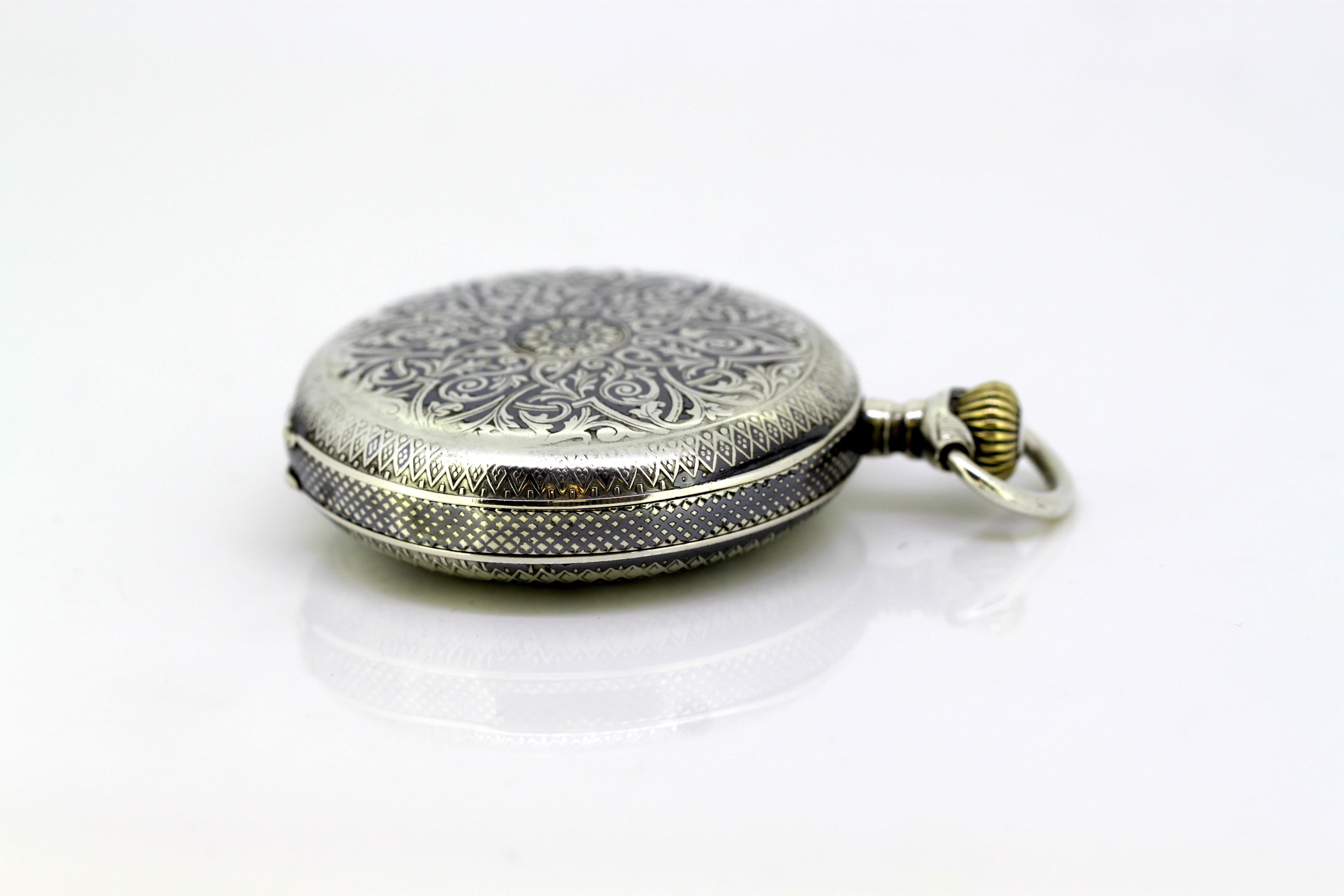 omega silver pocket watch