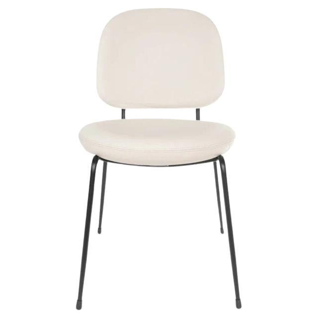 Omega Ice Leather And Steel Dining Chair, Industry