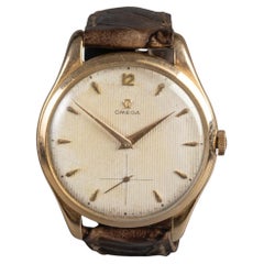 Omega Jumbo oversize 18kt 39mm Calatrava "Honeycomb Dial Vintage Montre 1951