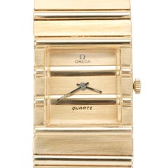 Omega King Midas Yellow Gold Quartz Men's Wristwatch