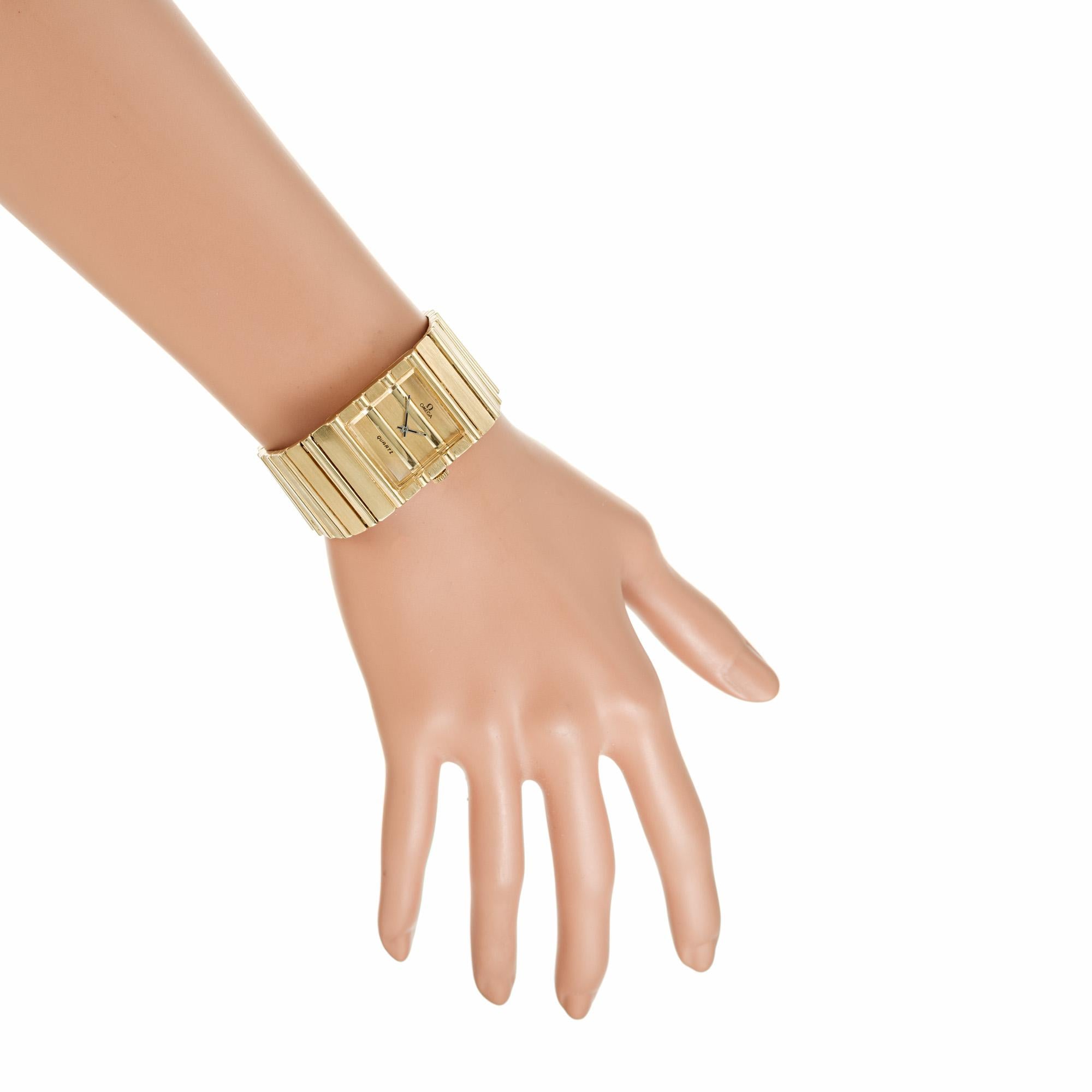 Montre-bracelet pour homme Omega King Midas or jaune à quartz en vente 2