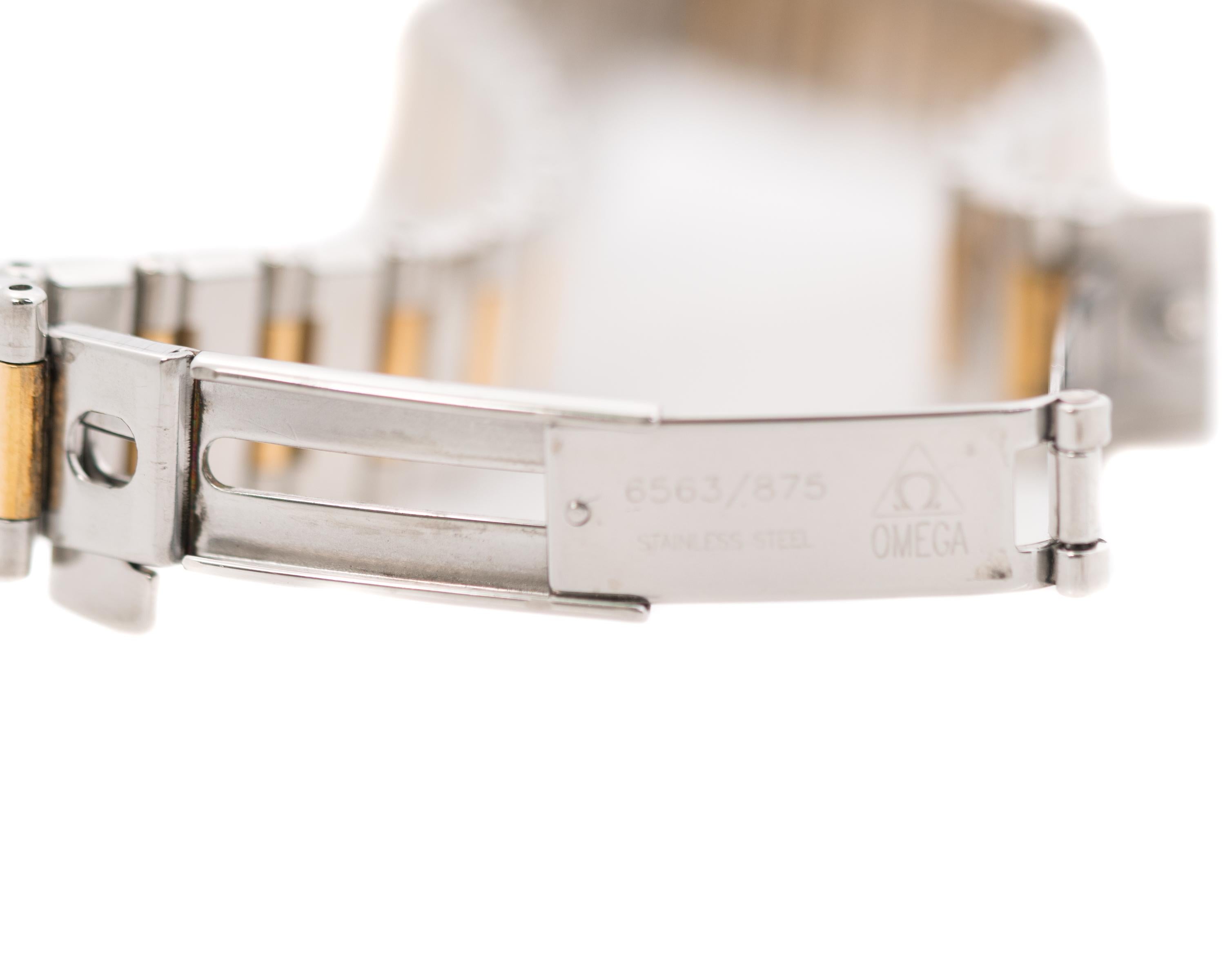 Omega Montre-bracelet Constellation en or jaune 21 carats et acier inoxydable pour femmes 1