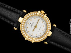 Omega Ladies Constellation, 18K Gold & Factory Diamonds