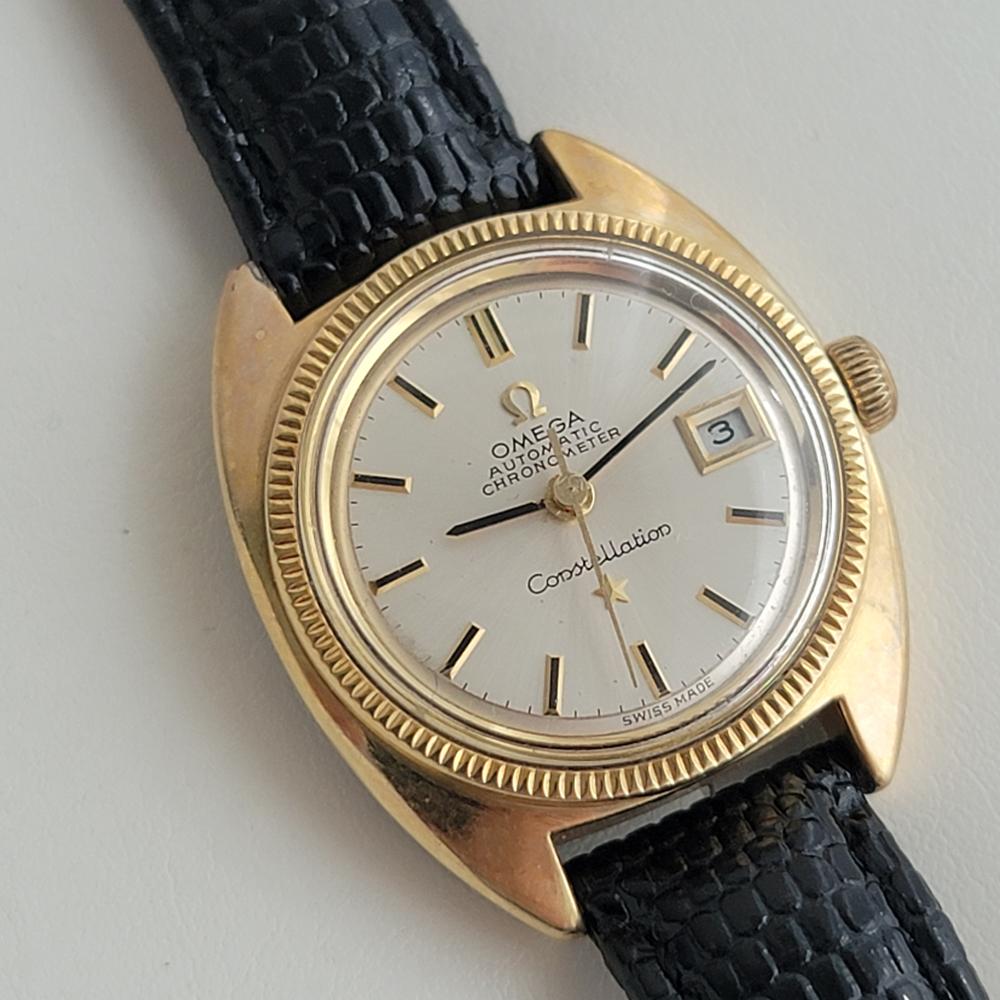 Retro Omega Ladies Constellation 568.011 Gold Capped Date Automatic 1960s Swiss RA408