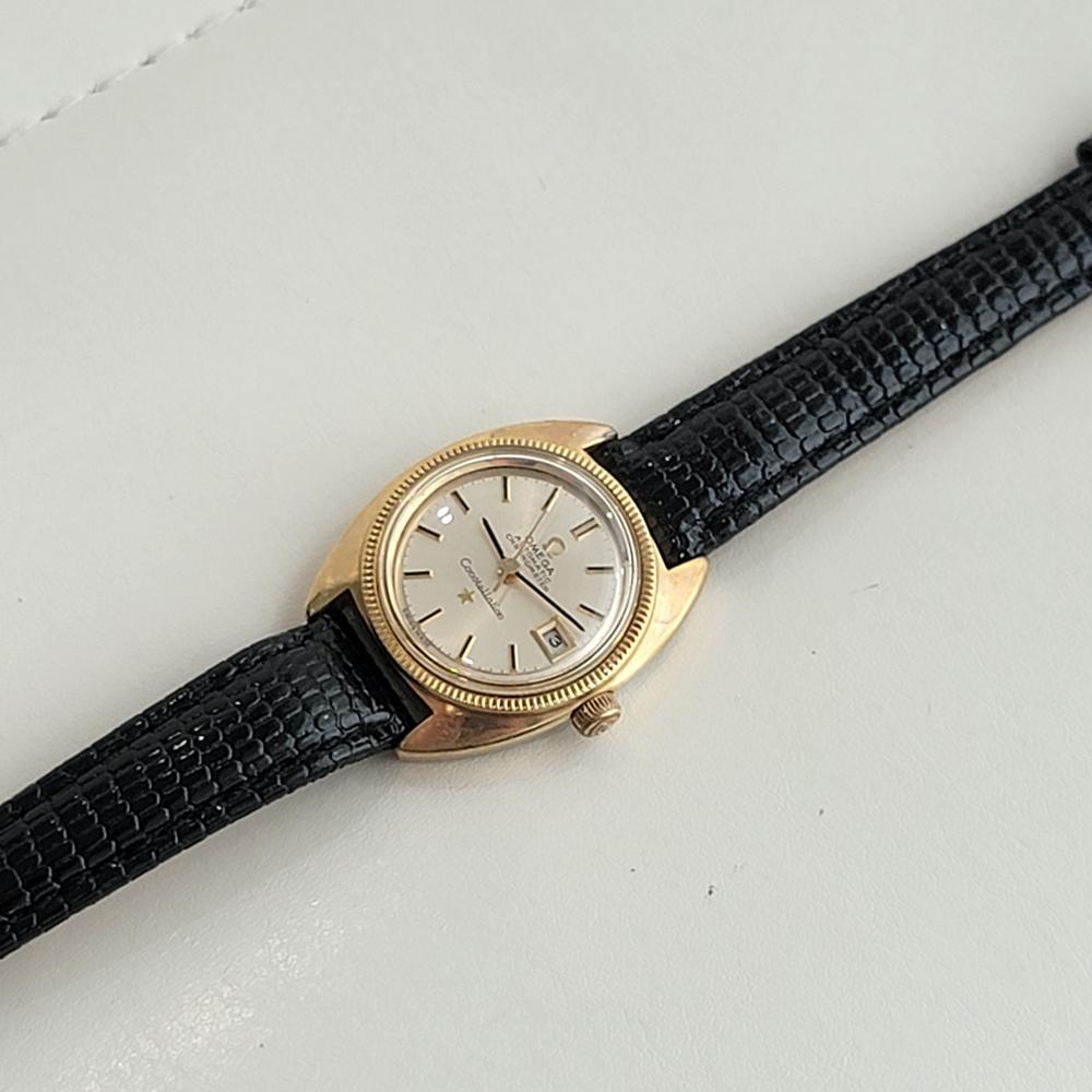 Omega Ladies Constellation 568.011 Gold Capped Date Automatic 1960s Swiss RA408 1