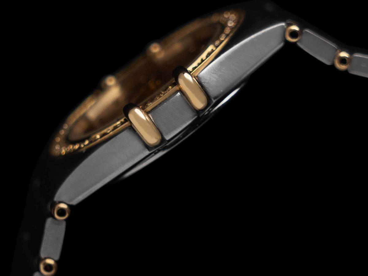 Omega Ladies Constellation Manhattan 18K Gold, Steel & Factory Set Diamond Watch For Sale 1