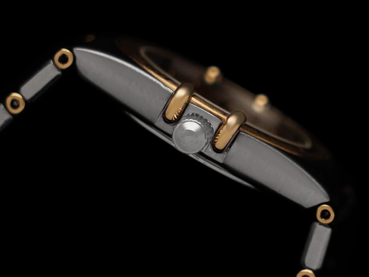 Women's Omega Ladies Constellation Manhattan Mini Watch - 18K Gold & Stainless Steel For Sale