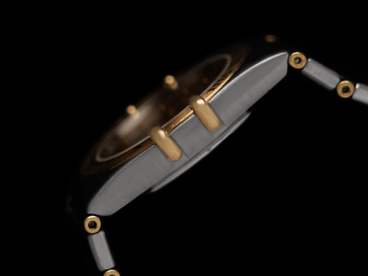 Omega Ladies Constellation Manhattan Mini Watch - 18K Gold & Stainless Steel For Sale 1
