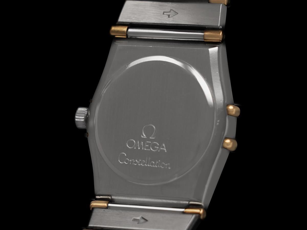 Omega Ladies Constellation Manhattan Mini Watch - 18K Gold & Stainless Steel For Sale 2