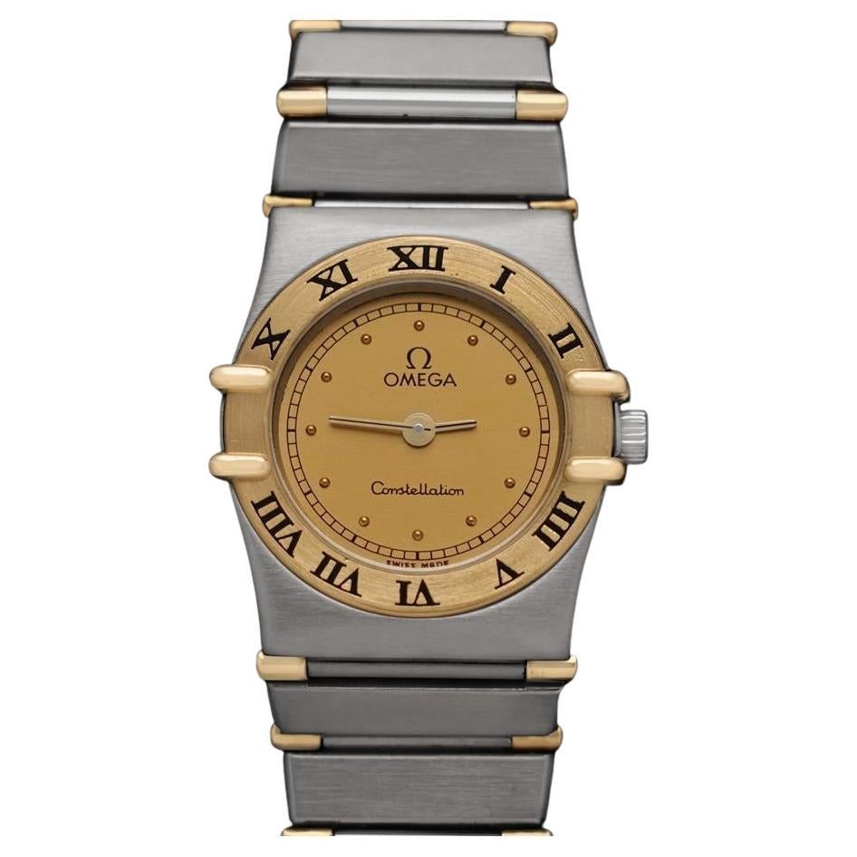 Omega Ladies Constellation Manhattan Mini Watch - 18K Gold & Stainless Steel