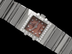 Omega Ladies Constellation Quadra - SS Steel & Original Factory Diamonds - Mint