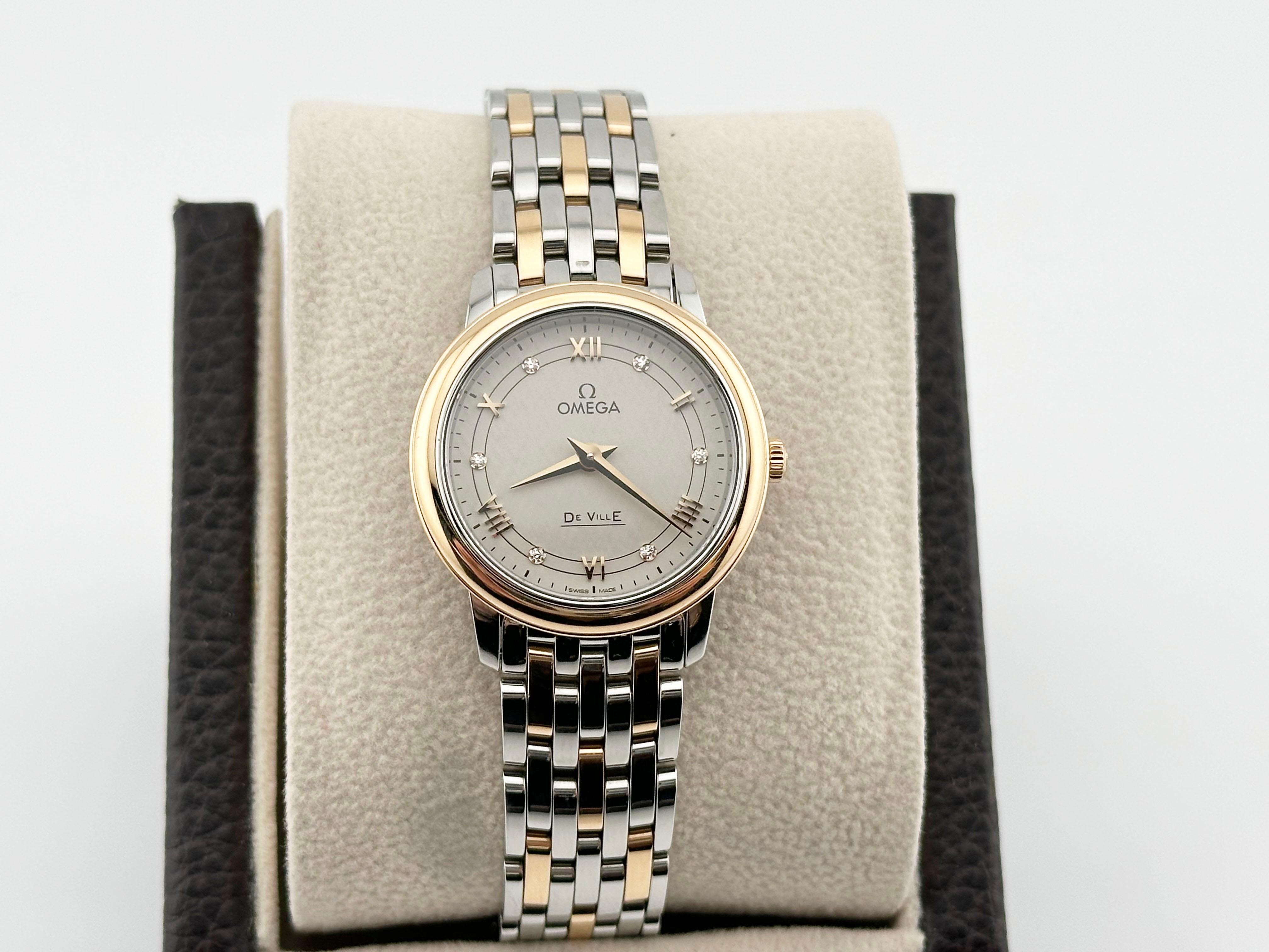 Omega Donna De Ville Prestige 424.20.27.60.52.003 Oro Rosa 18K Acciaio Scatola di carta in vendita 1