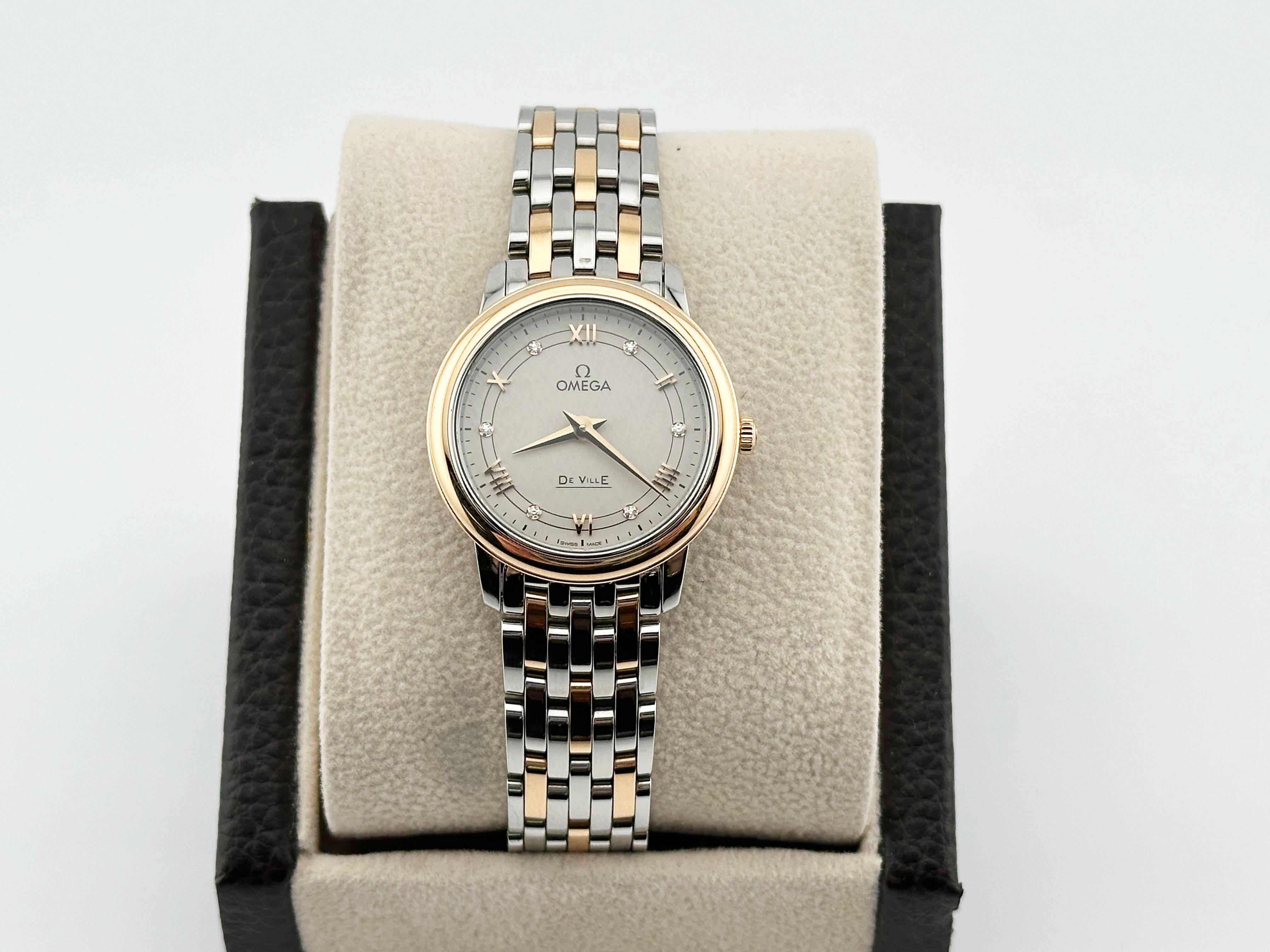 Omega Donna De Ville Prestige 424.20.27.60.52.003 Oro Rosa 18K Acciaio Scatola di carta in vendita 2