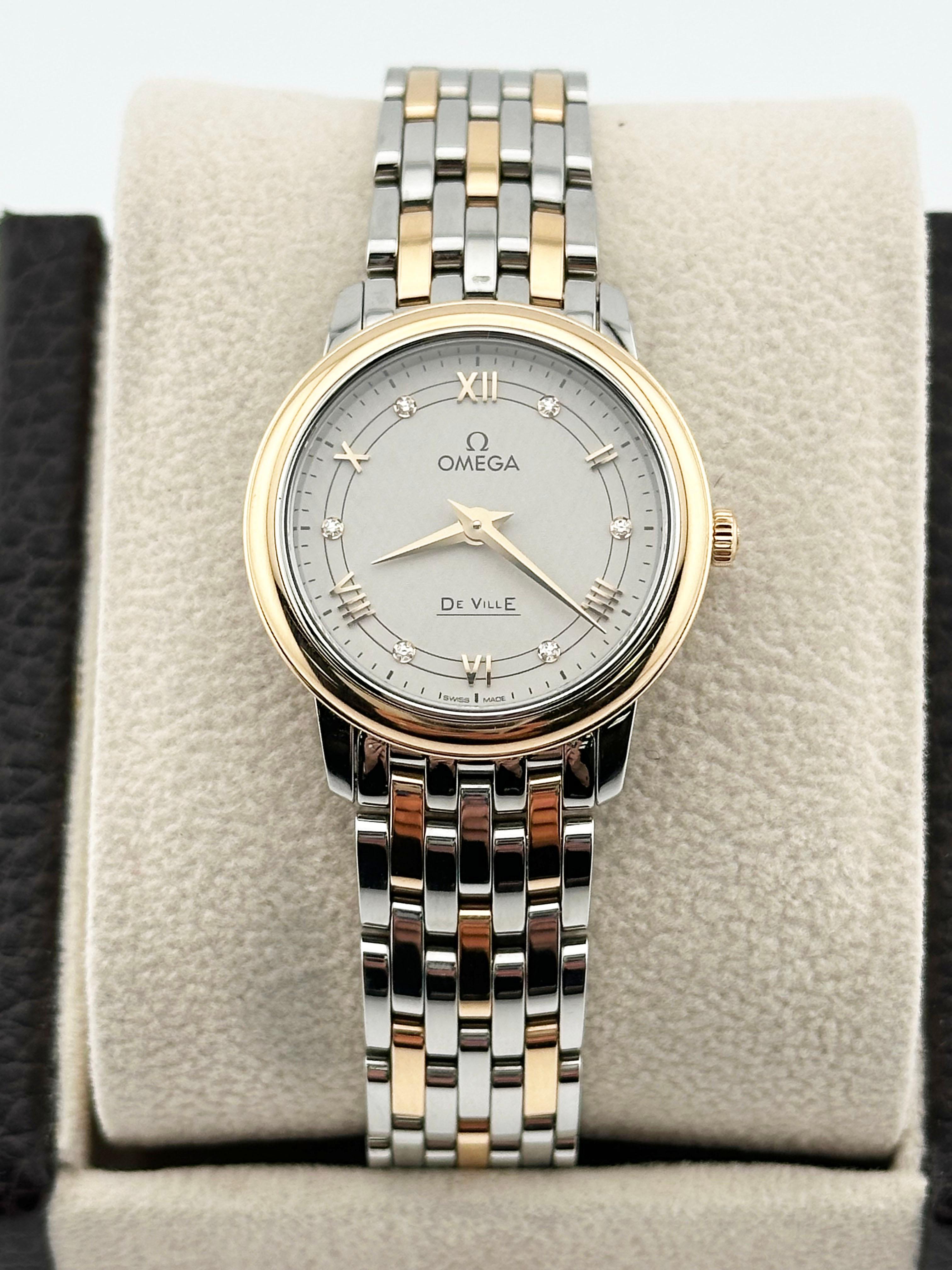 Omega Donna De Ville Prestige 424.20.27.60.52.003 Oro Rosa 18K Acciaio Scatola di carta in vendita 4