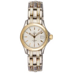 Omega Ladies Two-Tone 18 Karat Yellow Gold and Steel Seamaster Quartz Watch