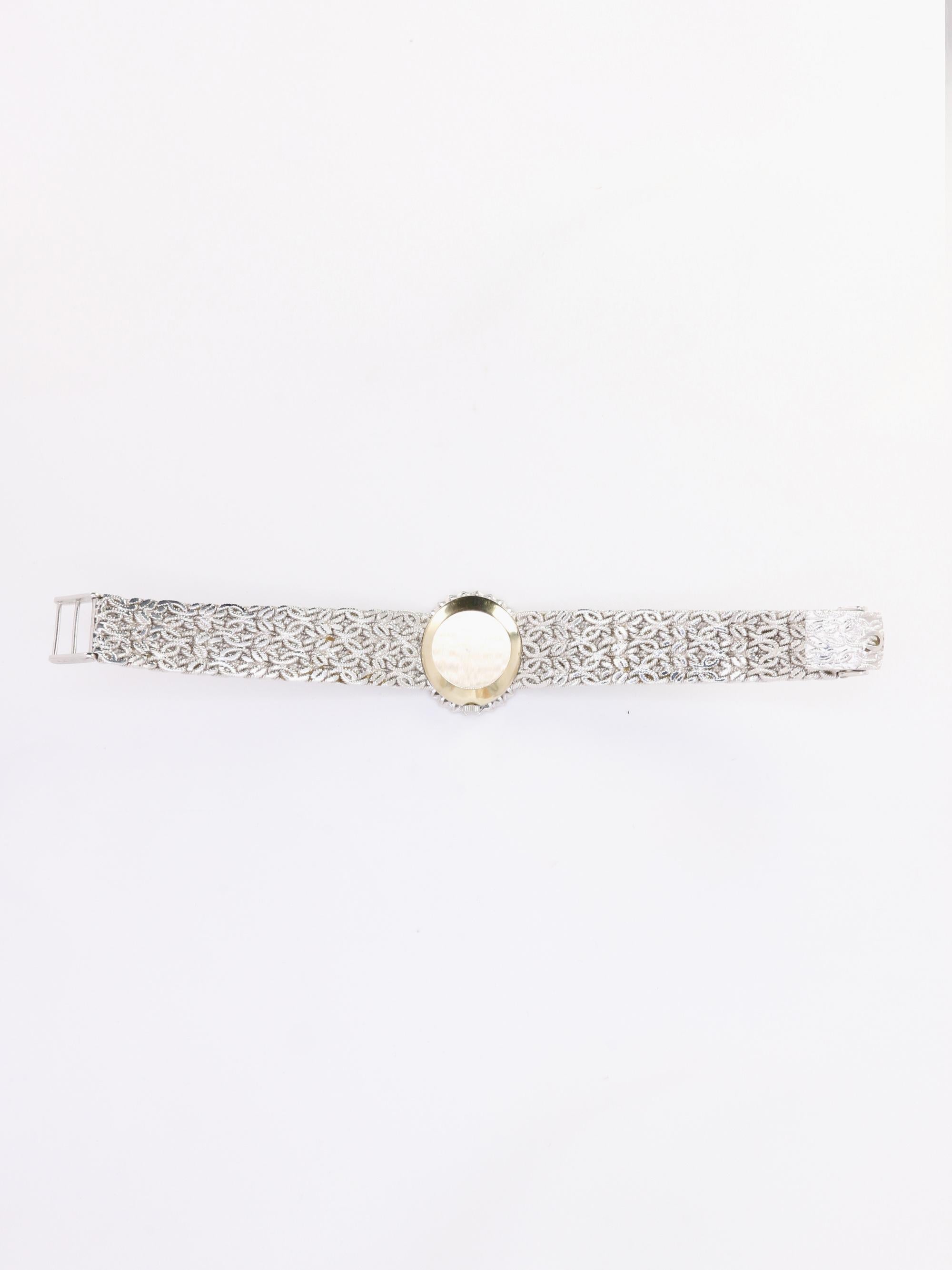 OMEGA - Damen-Armbanduhr aus Weißgold mit Diamanten und Lapislazuli im Angebot 6