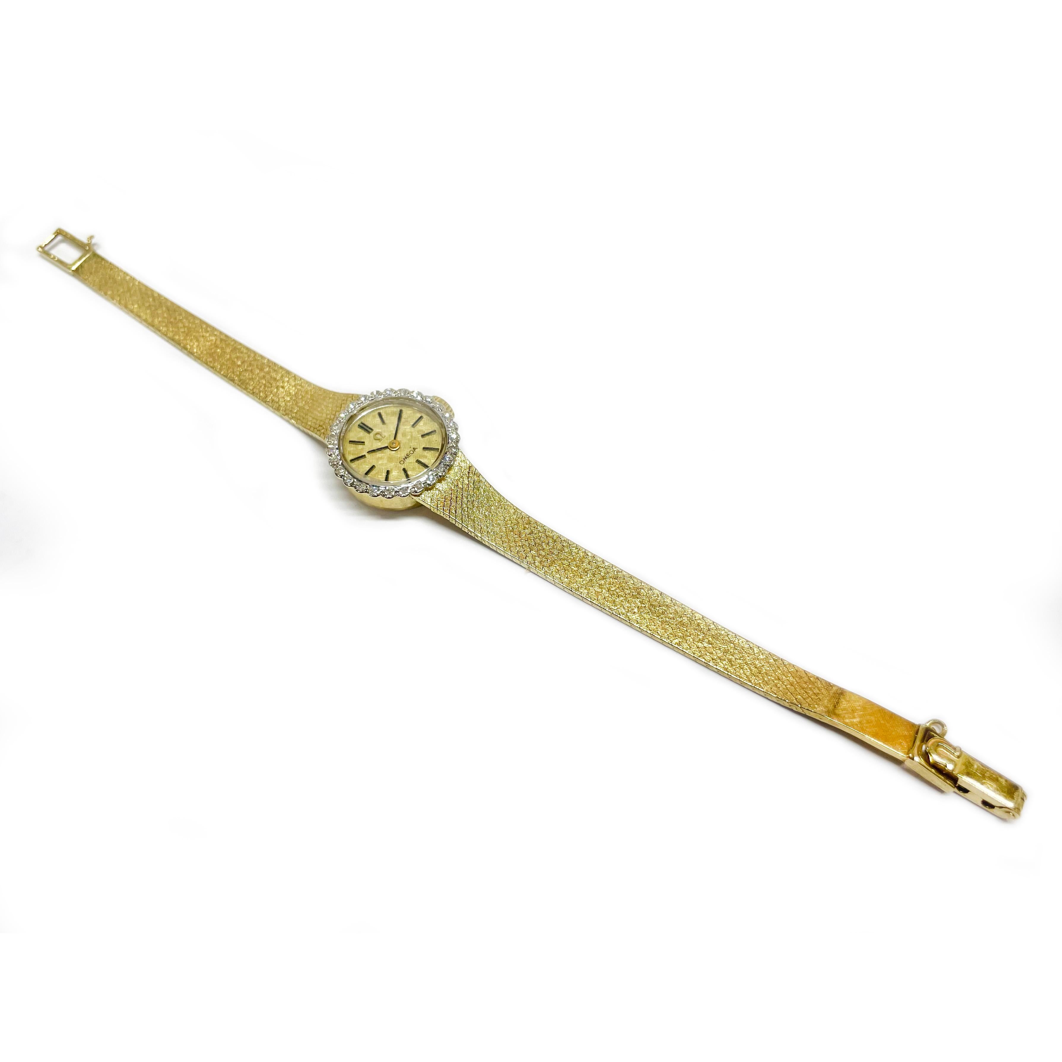 omega ladies diamond watch vintage