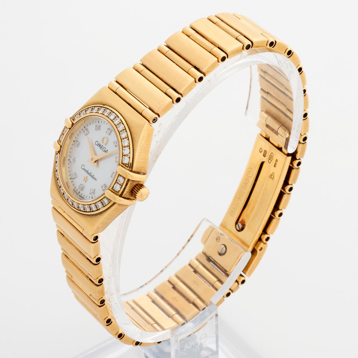 Women's or Men's Omega Lady Constellation Ref 1167.75.00. Mother of Pearl Dial, Diamonds, 18ct... For Sale
