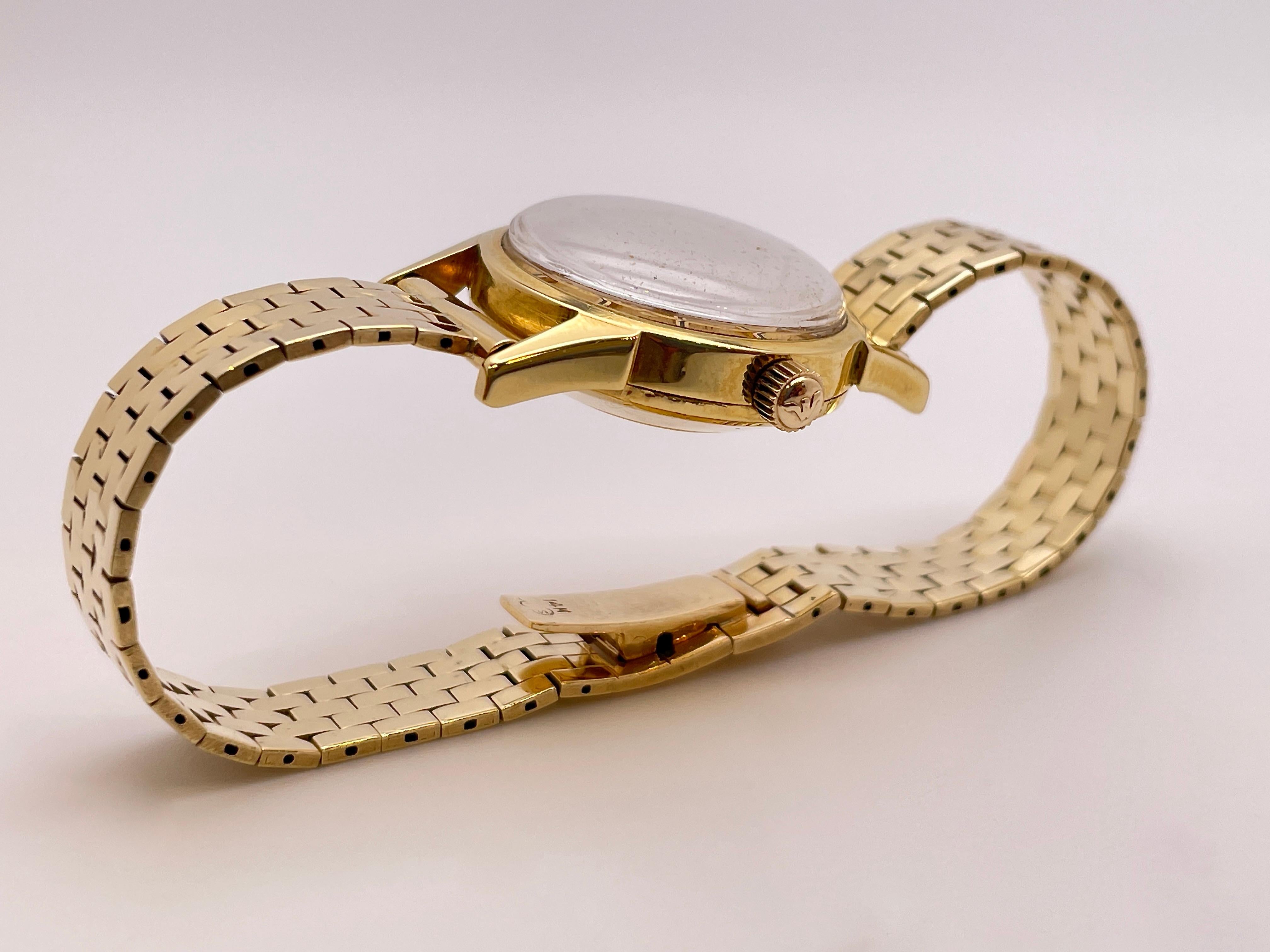 Omega Ladymatic 14 Karat Yellow Gold Self Winding Women's Watch For Sale 6