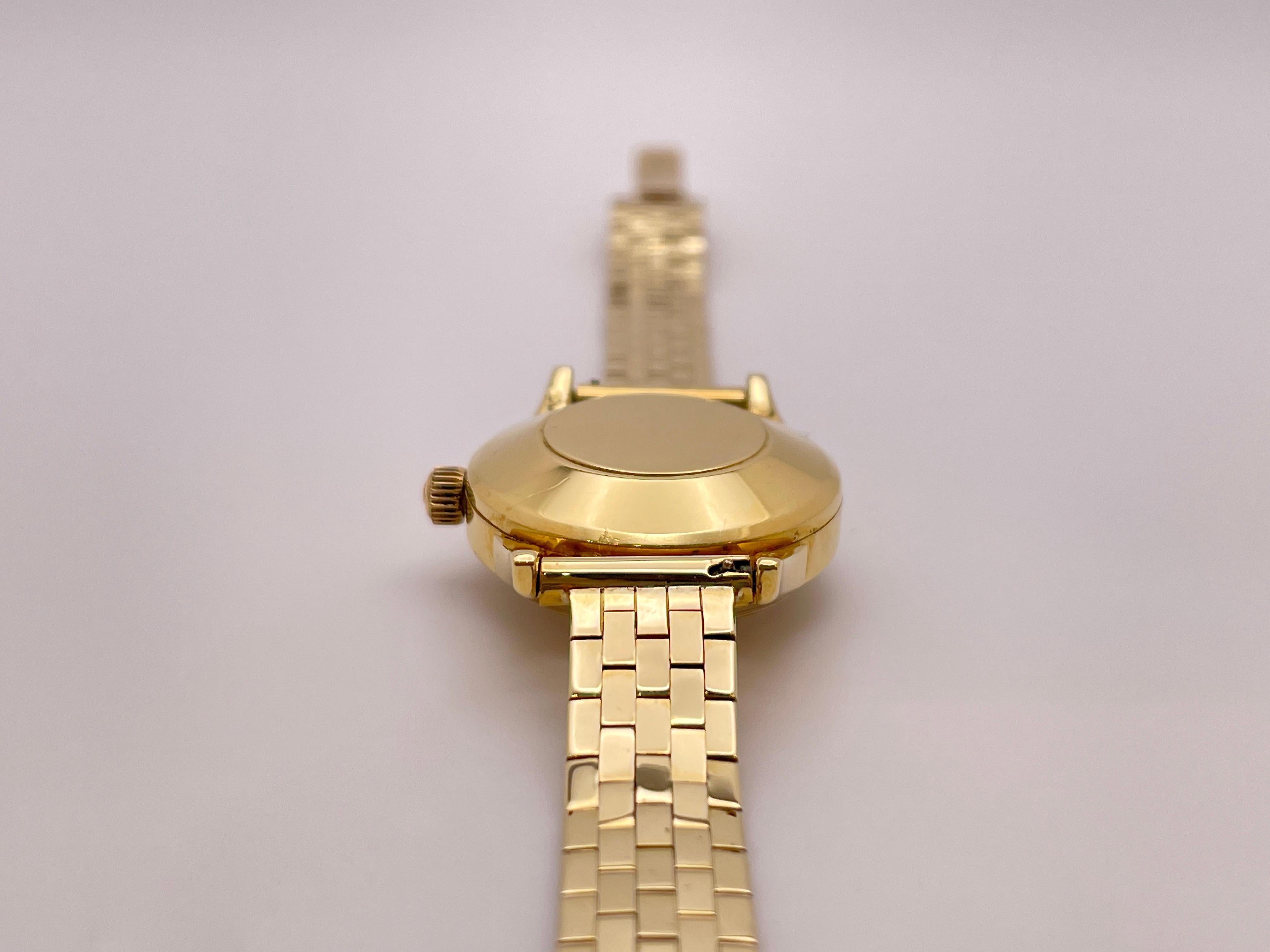 Omega Ladymatic 14 Karat Yellow Gold Self Winding Women's Watch For Sale 8