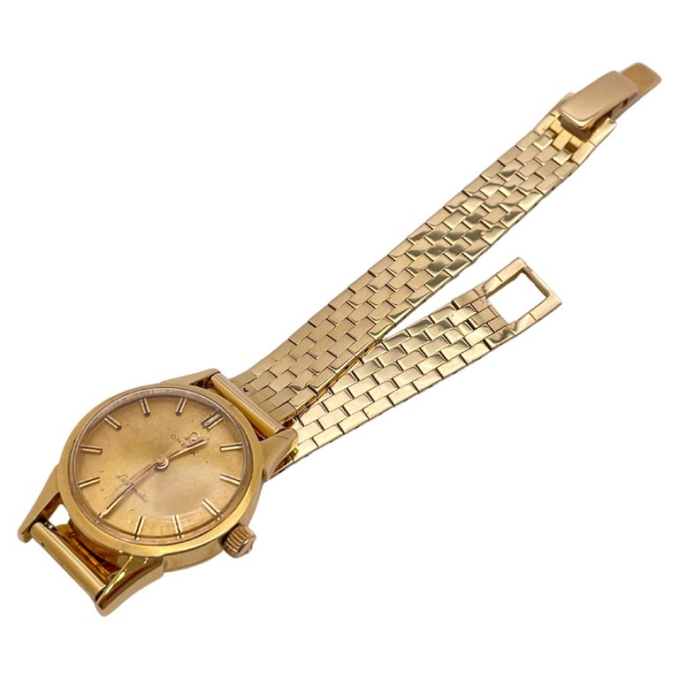 yellow gold omega ladies gold watch 1968
