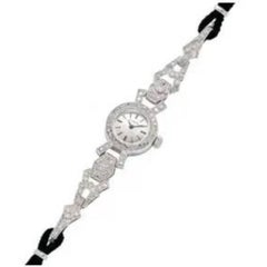 Omega Lady’s Diamond & Platinum Cocktail Wristwatch