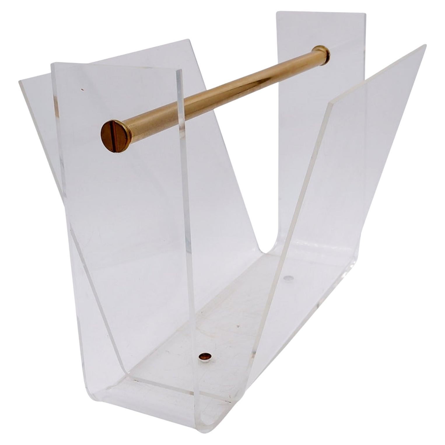 Zeitschriftenständer "Omega" von David Lange, Plexiglas von Roche Bobois, 1970 im Angebot