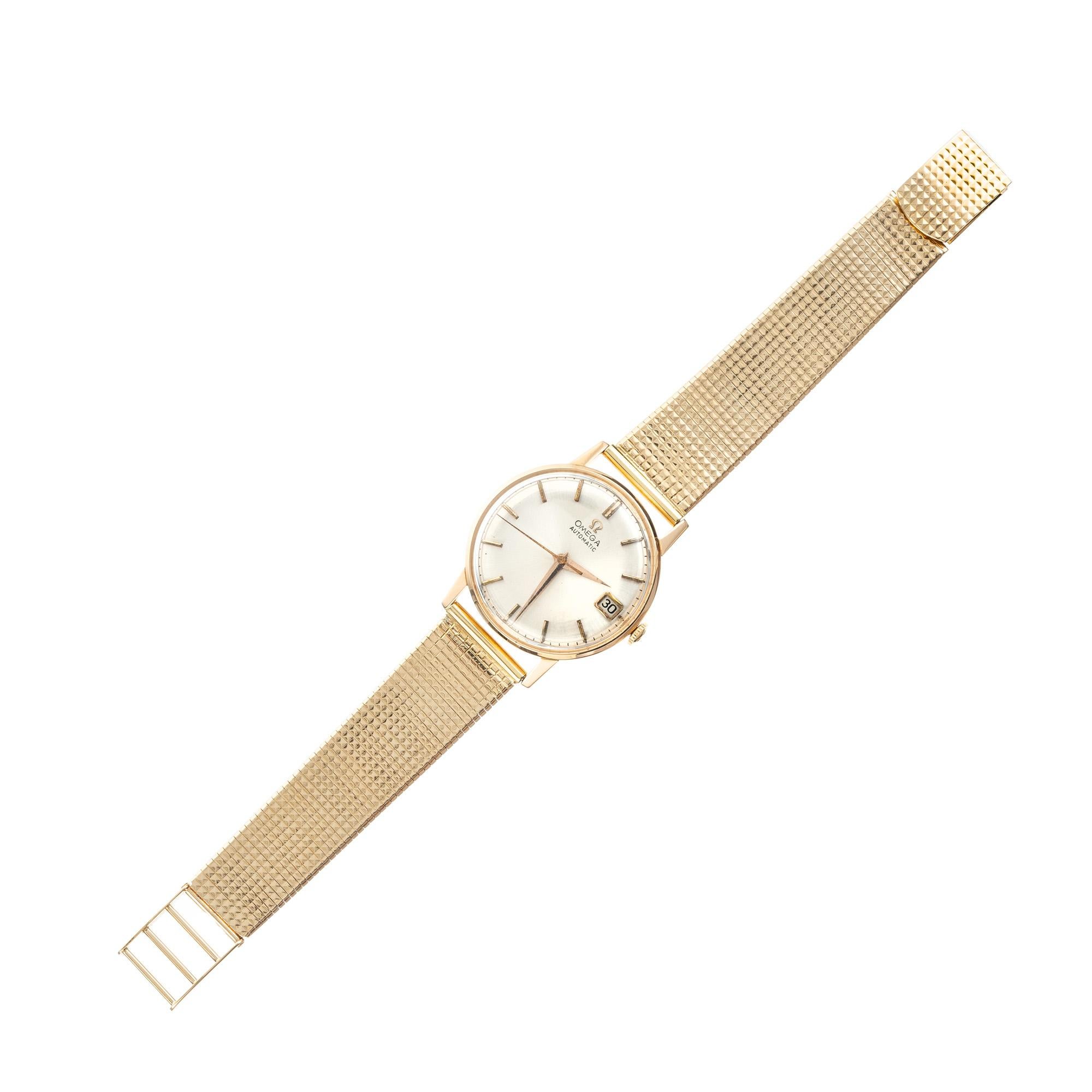 Omega Herren Classic Automatik Rose Gold Armbanduhr im Zustand „Gut“ im Angebot in Stamford, CT
