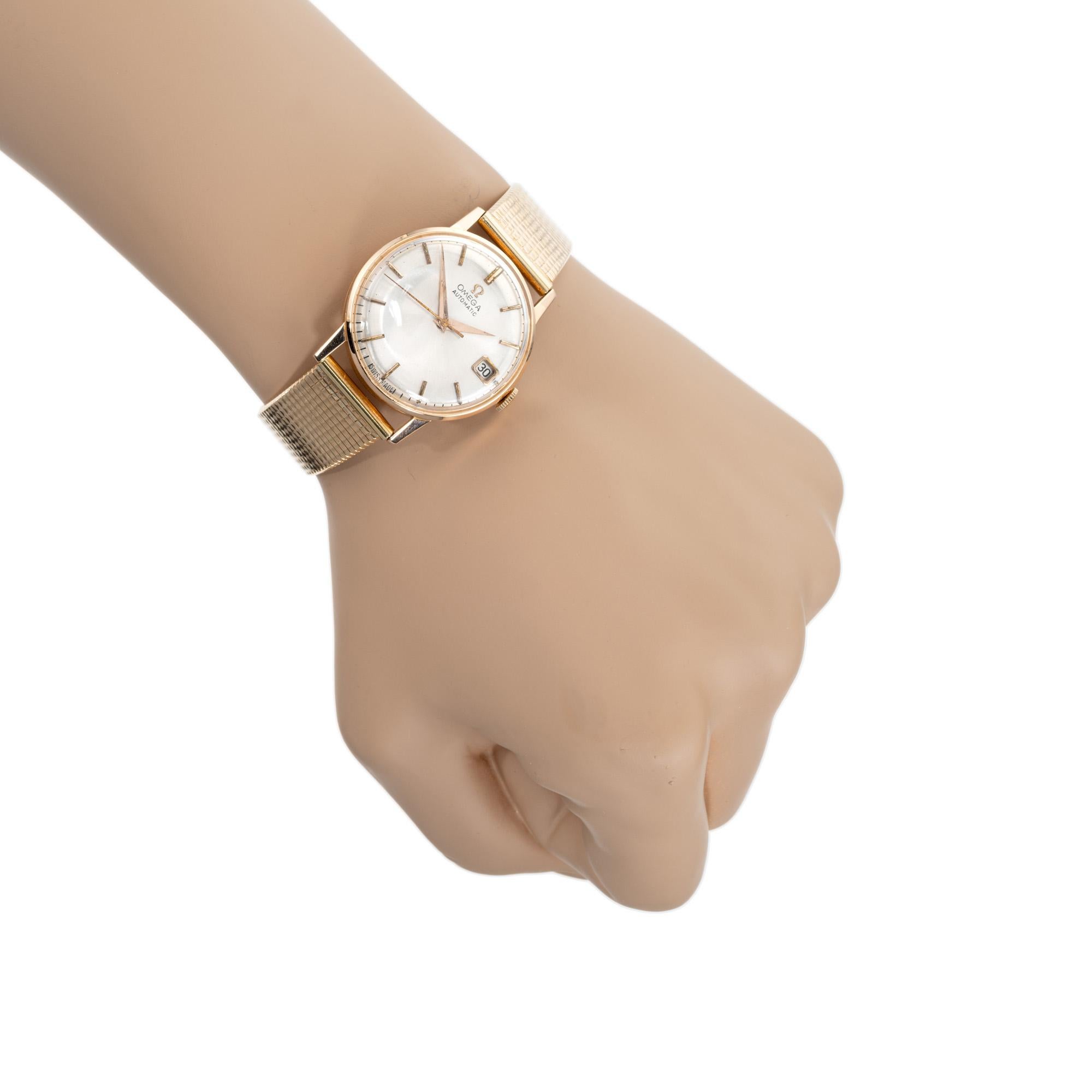 Omega Herren Classic Automatik Rose Gold Armbanduhr im Angebot 3