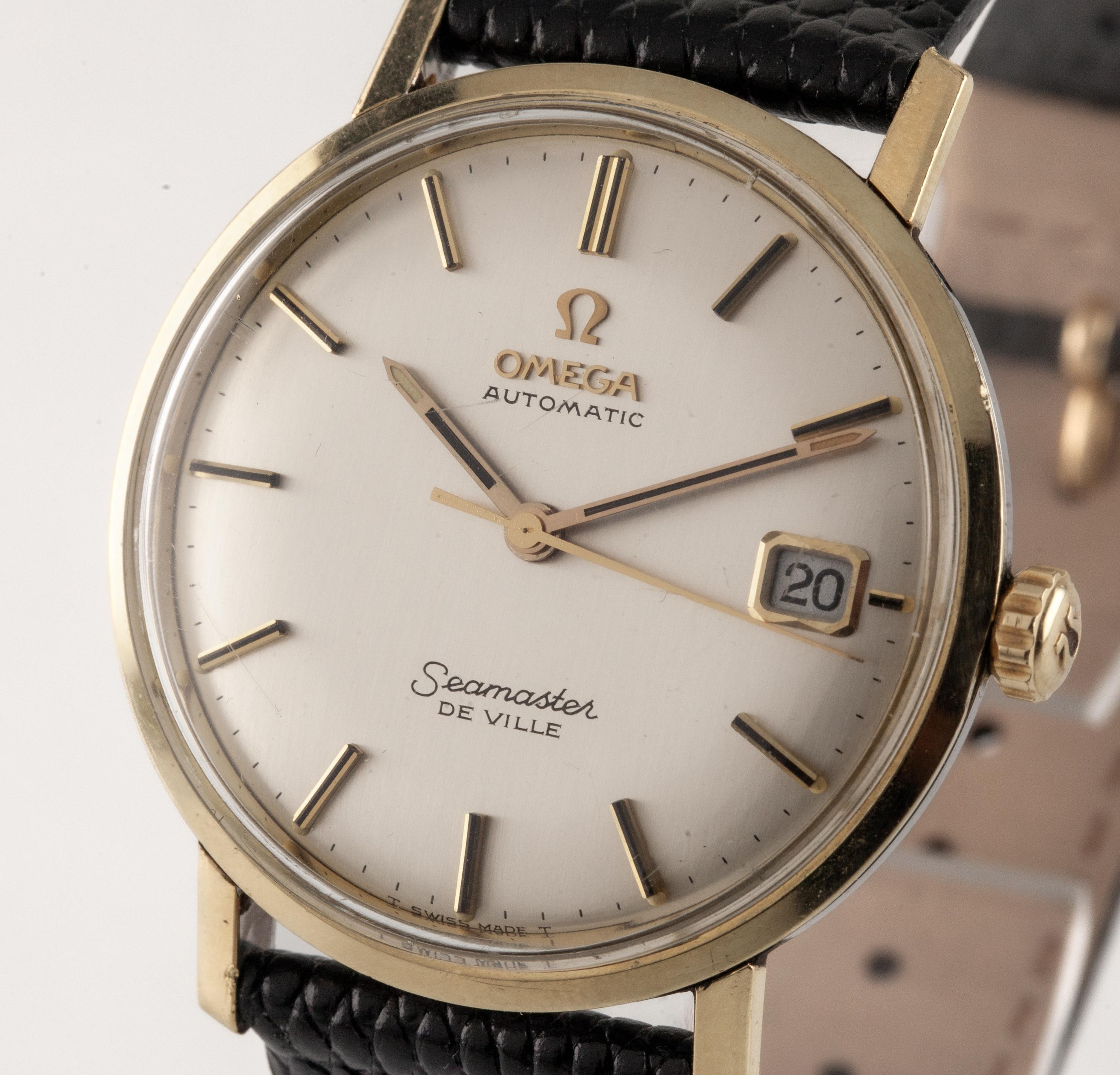 Modern Omega Men's Gold-Plated Seamaster Automatic Watch with Date 565 For Sale