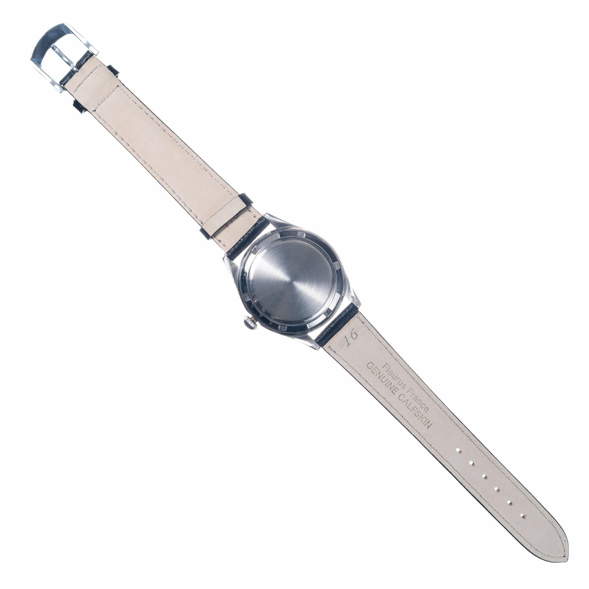 Omega Montre-bracelet à remontage manuel en acier inoxydable pour hommes en vente 1