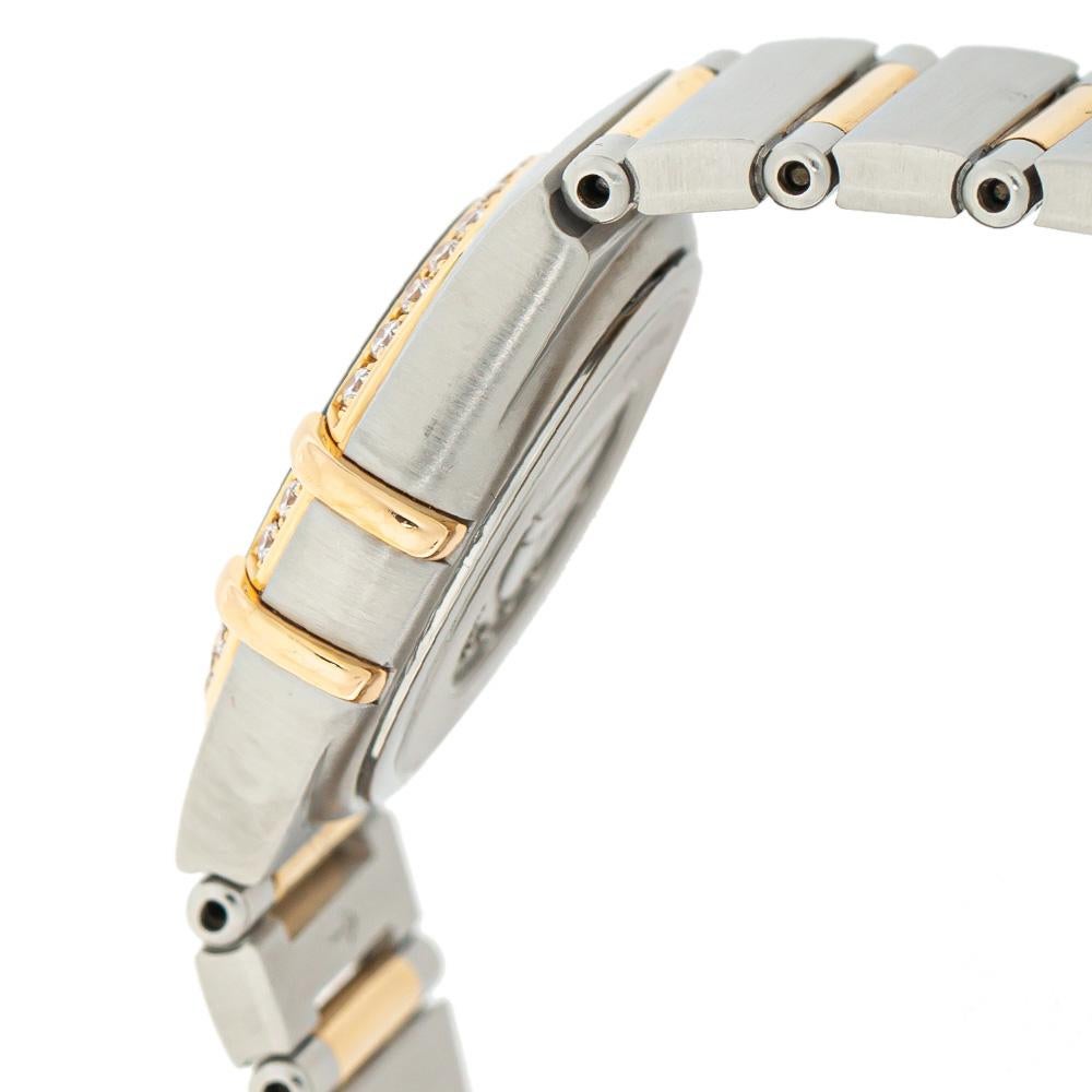 Omega MOP 18K Yellow Gold Diamond Constellation Women's Wristwatch 2