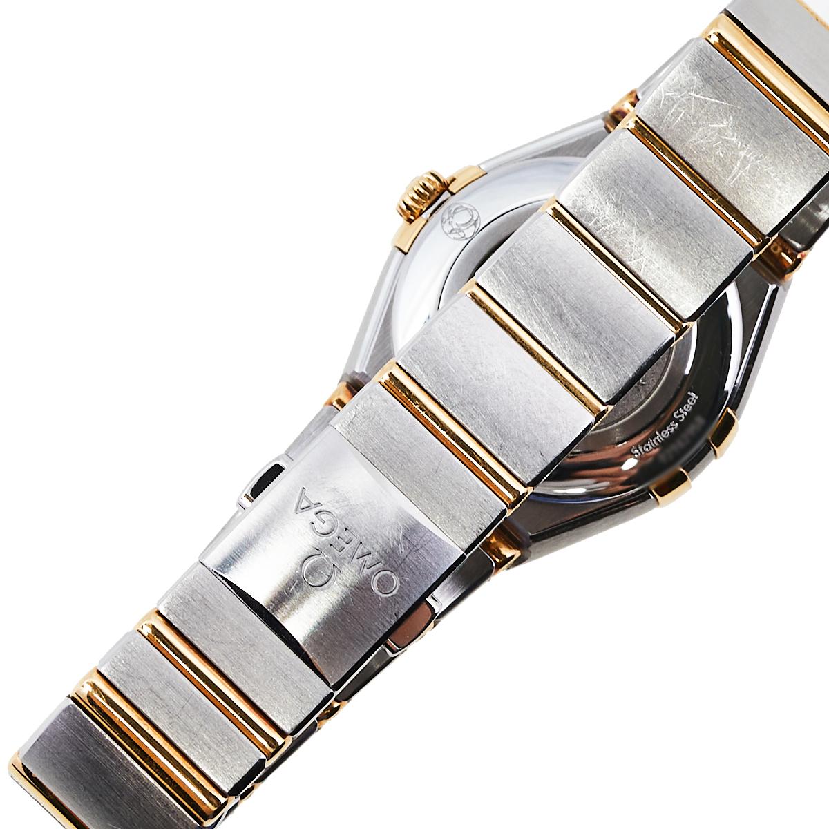 Omega MOP 18K Yellow Gold & Diamond Constellation Women's Wristwatch 25 mm 2