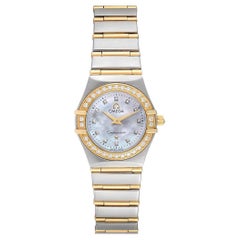 Omega MOP Diamanten 18K Constellation 1267,75,00 Damenarmbanduhr 22,5 MM