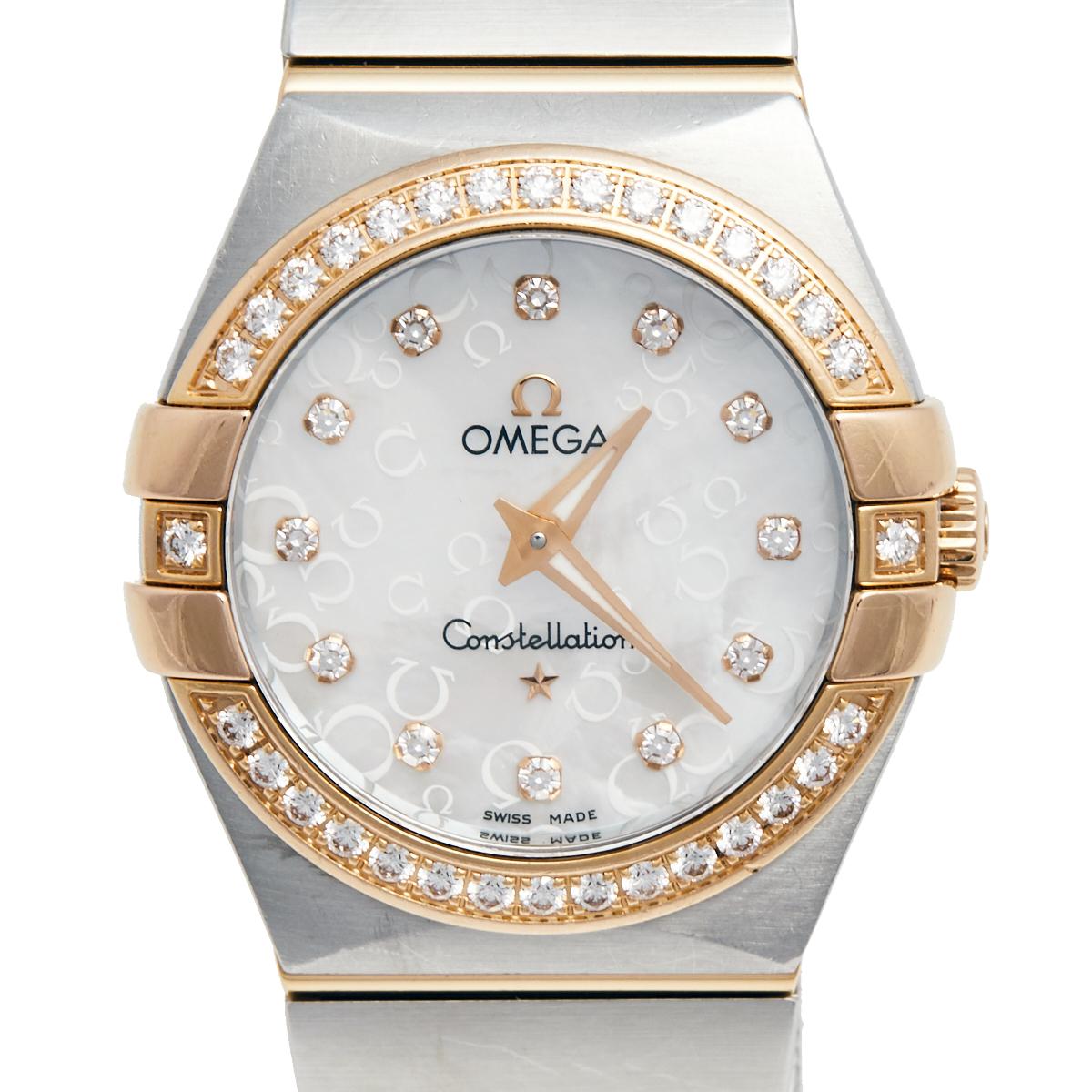 omega constellation women's diamond watch