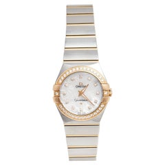 Omega Mother of Pearl 18k Diamond Constellation Women's Wristwatch 27 mm