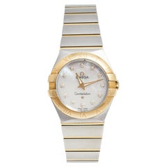 Omega Mother of Pearl 18k Diamond Constellation Women's Wristwatch 27 mm