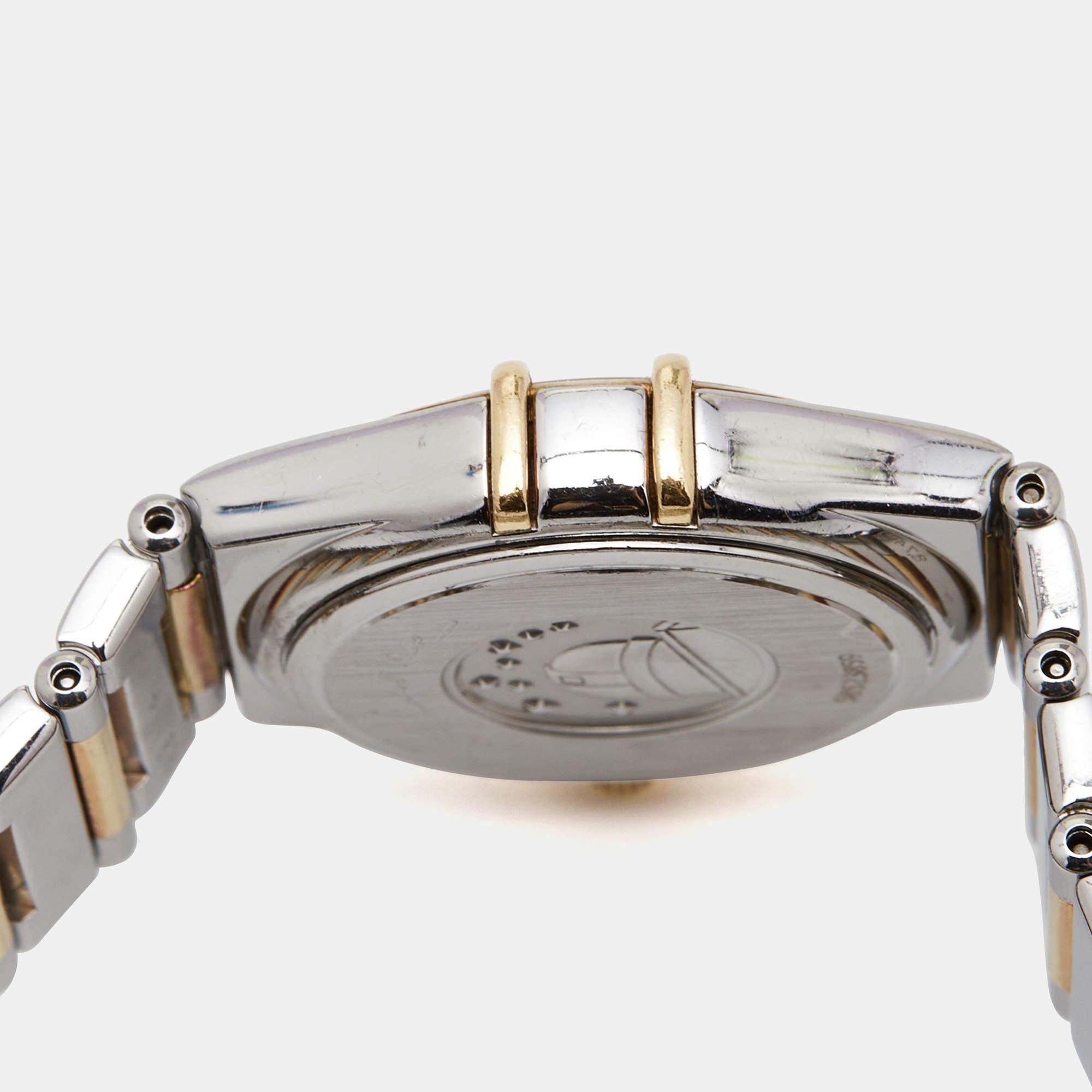 Omega Mother Of Pearl 18K Yellow Gold Stainless Steel My Choice Constellation 13 In Good Condition In Dubai, Al Qouz 2