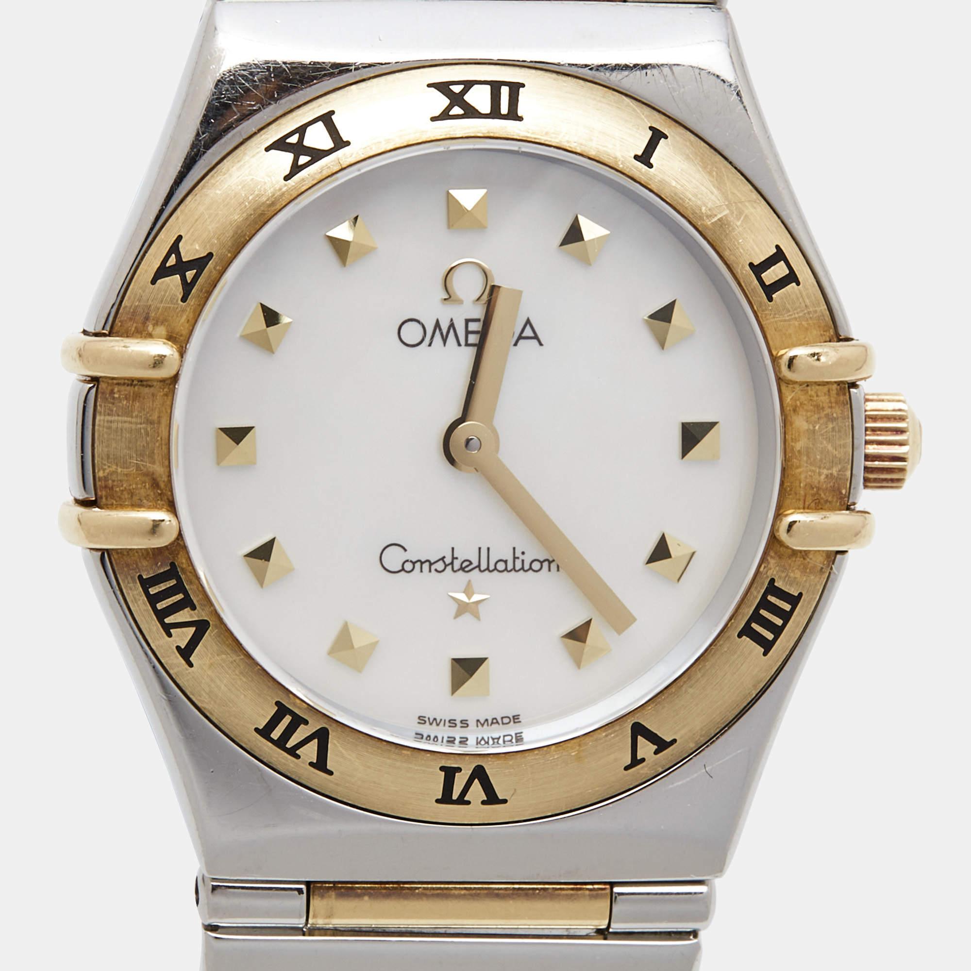 Omega Mother Of Pearl 18K Yellow Gold Stainless Steel My Choice Constellation 13 1