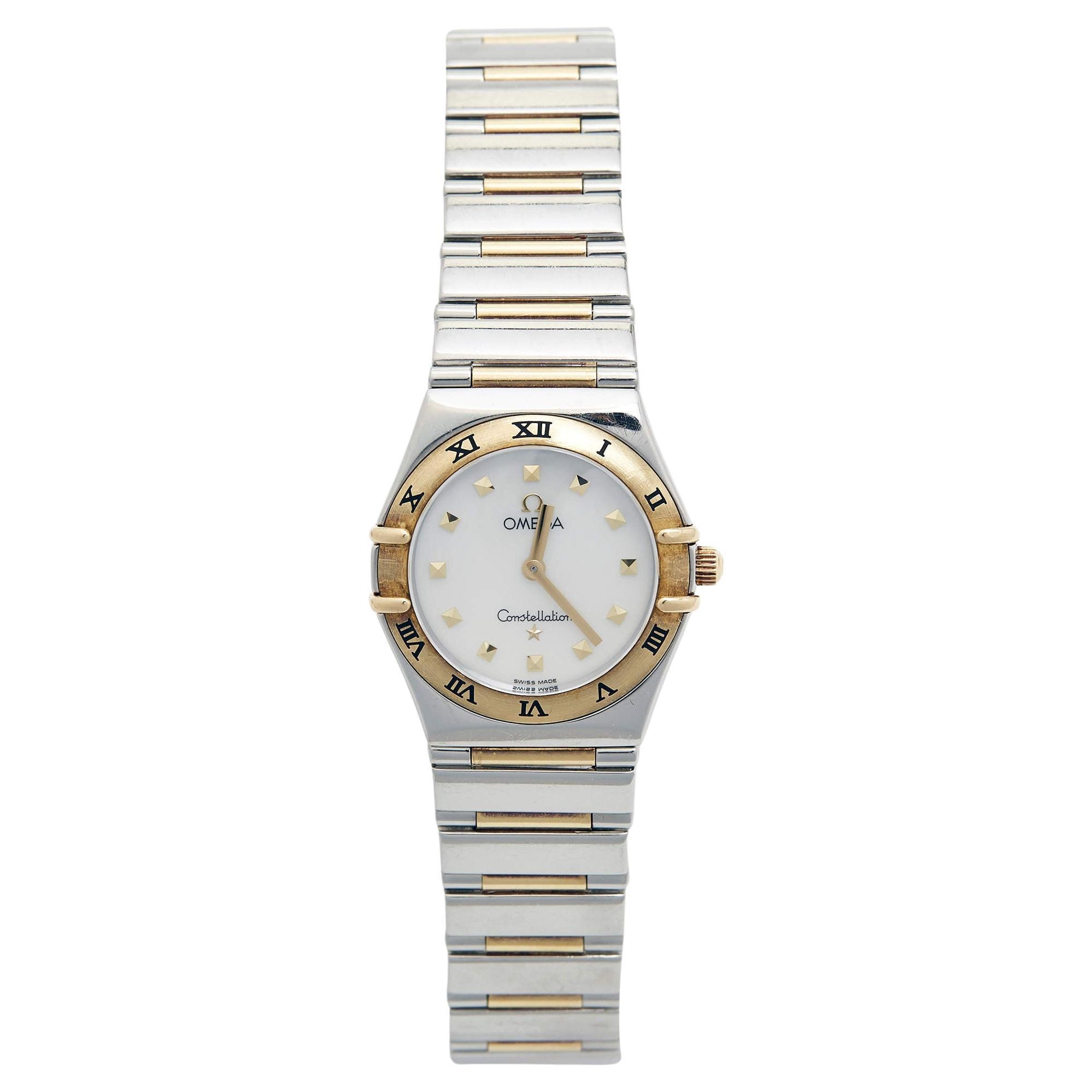 Omega Mother Of Pearl 18K Yellow Gold Stainless Steel My Choice Constellation 13