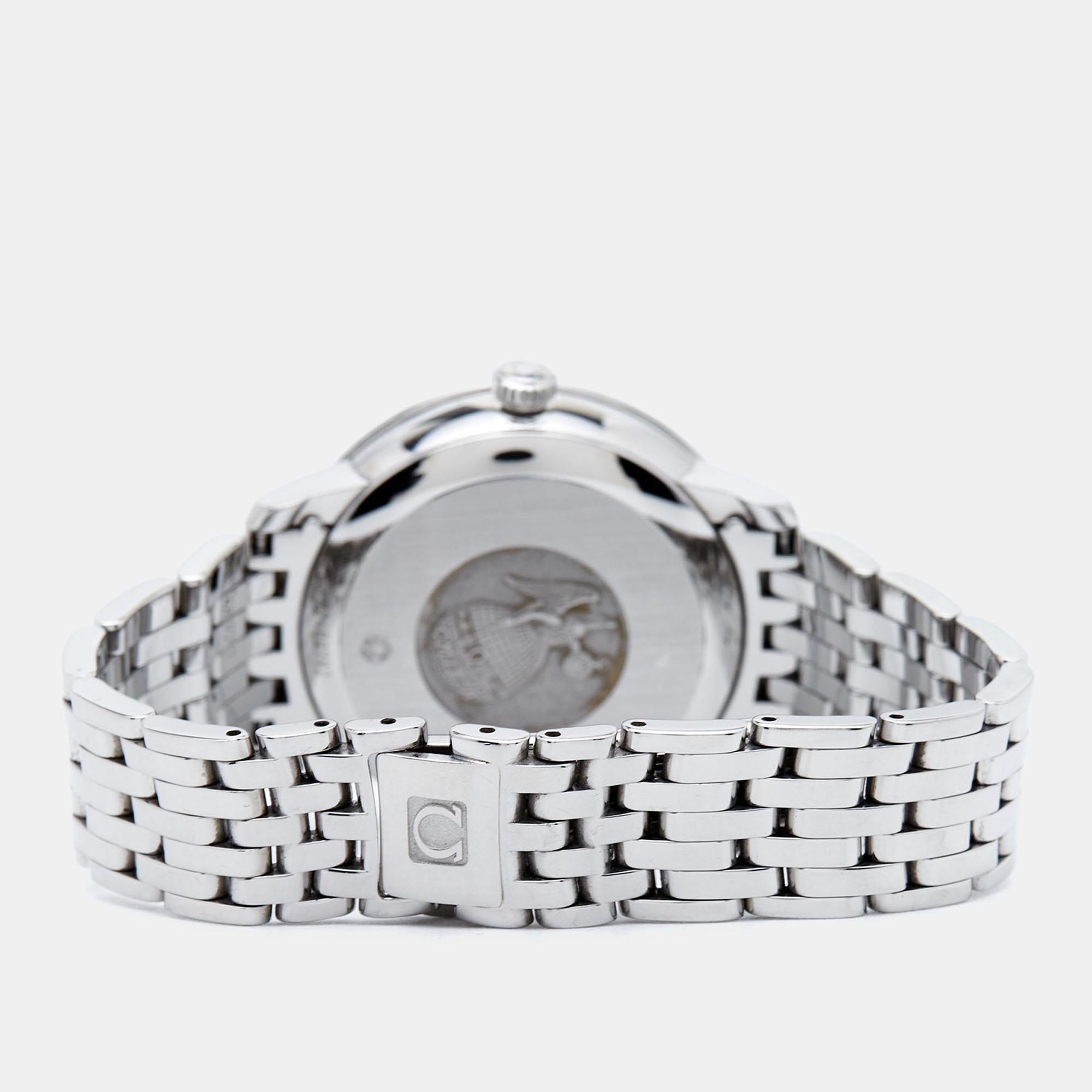 Omega Mother Of Pearl Diamond 424.10.33.20.55.002 Women's Wristwatch 32.70 mm 3